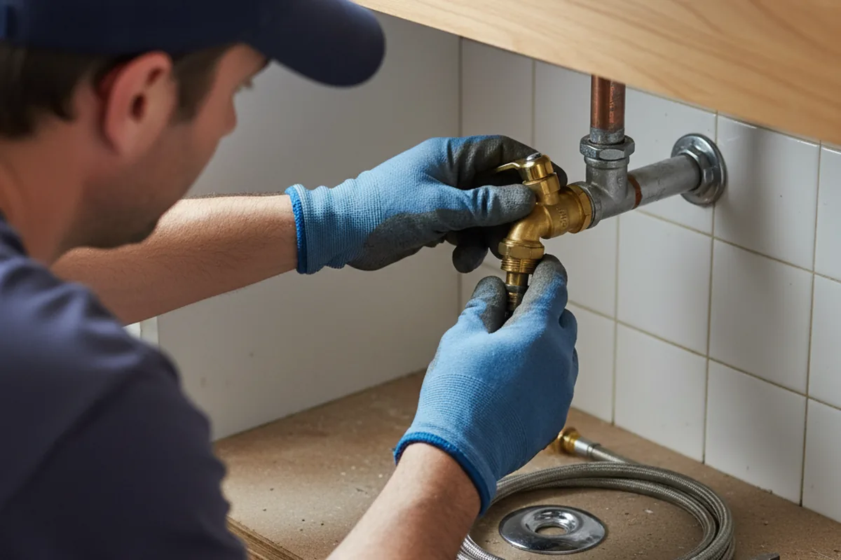 Shutoff valve and fitting work during Emergency Plumbing in New Middletown